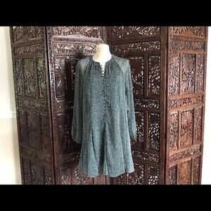 Joie Arctic Animal Spot Balloon Sleeve Fit & Flare Dress Sz Md 8-10 NWT